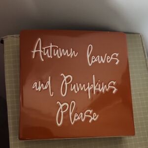 Autumn Leaves and Pumpkins Sign